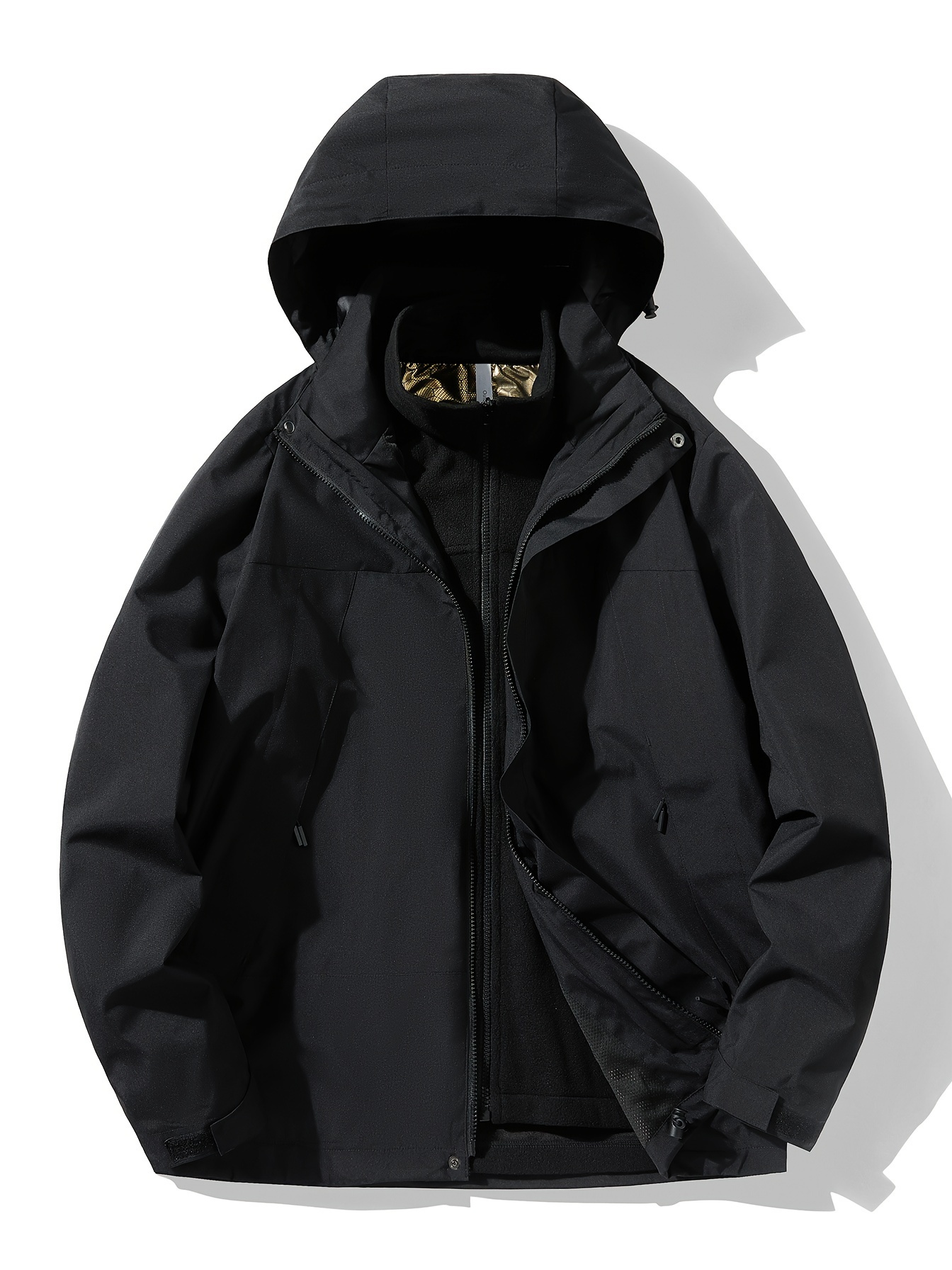 womens 3 in 1 winter outdoor jacket set waterproof warm with detachable fleece liner hooded for hiking travel details 0