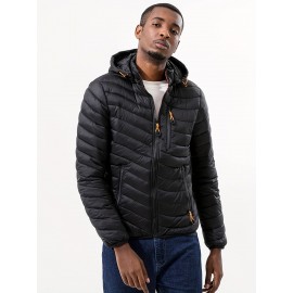 Women's Slim-Fit Waterproof Hooded Jacket - Casual & Stylish, Long Sleeve, Machine Washable for Fall/Winter