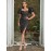 Elegant Women's Bodycon Dress with Ruched Slit Hem, Puff Sleeve, Sweetheart Neck, and Back Tie for Party & Banquet